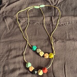 Colorful Geometric Beaded Necklace